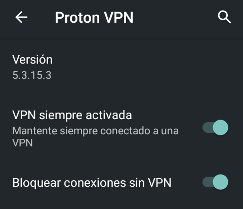 Kill Switch Proton VPN en Android